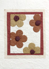 papercraft flower in frame