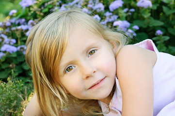 Fototapeta premium Five years old girl