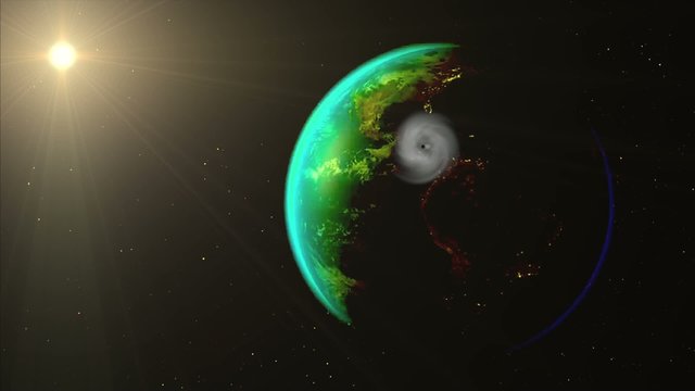 Cyclone sur la plan&egrave;te Terre