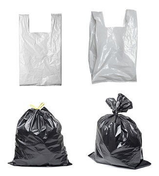 white plastic bag trash garbage