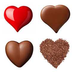 chocolate heart love dessert pieces sweet food