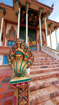 Detail of Buddhist temple in Sisophon, Cambodia