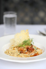 Spaghetti Carbonara with bacon and cheese