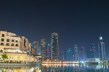 Obraz premium Dubai view at night time