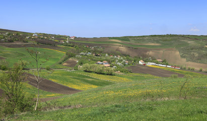 Fototapeta na wymiar Transylvanian hilly landscape