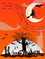 Halloween orange background motif