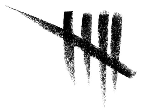 sketched count marks