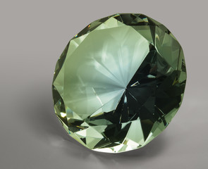 green diamond in grey back
