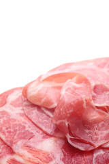 Coppa Ham isolated on white background