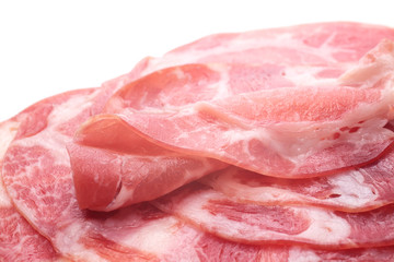 Coppa Ham isolated on white background