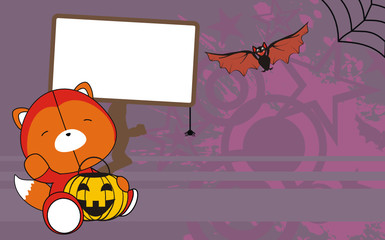 fox baby cartoon halloween background1