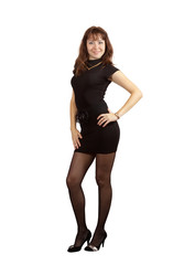 Fototapeta premium beauty girl in black dress