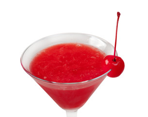 cocktail  with cherry closeup