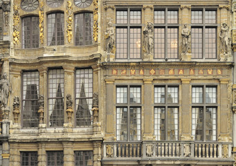 Obraz premium ornated fasady na grand place, bruksela