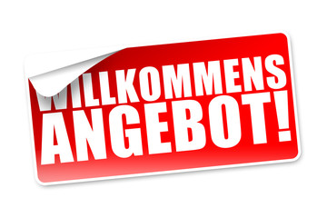 Willkommensangebot! Button, Icon