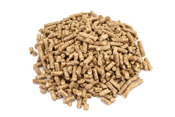 Wood pellets.