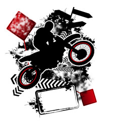 Motorcycle grunge template vector