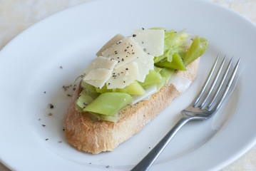 Leeks on toast