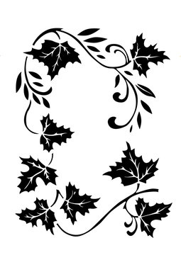 autumn ornament on white background
