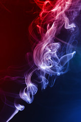 smoke on the black background