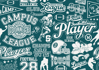 American football seamless pattern © PrintingSociety