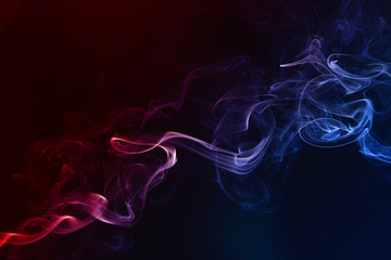 smoke on the black background