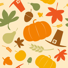 Autumn seamless background, Thanksgiving day
