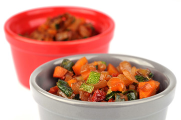 Ramequins de petits légumes