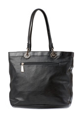 Naklejka premium Black female handbag over white