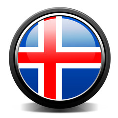 Obraz premium Icelandic flag button