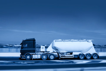 Truck With Limestone Flour , Monochromatic