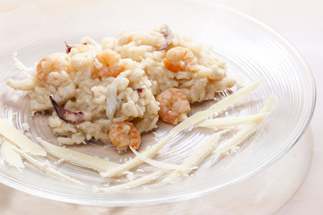 Italian risotto with seafood