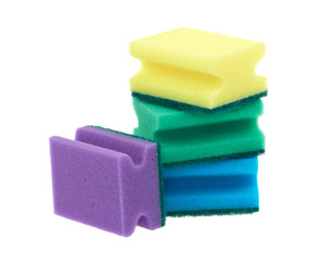 colorful sponges isolated