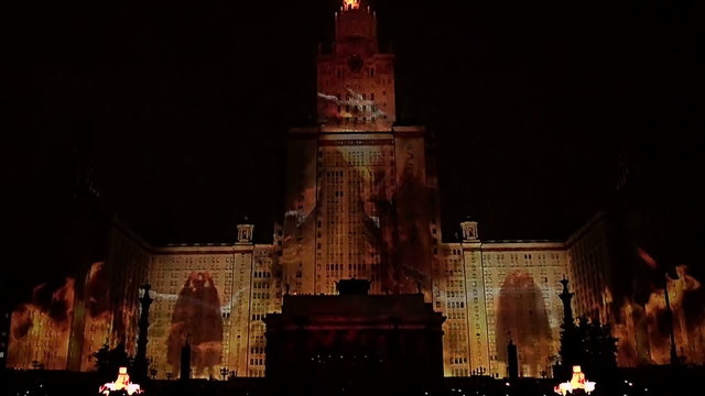Laser show Moscow University