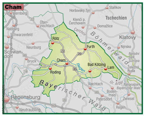Cham Germany Map
