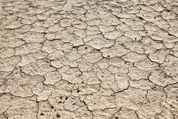 Close-up of cracked terrain in Las Bardenas Reales desert