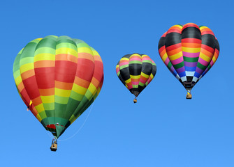 Colorful hot air balloons
