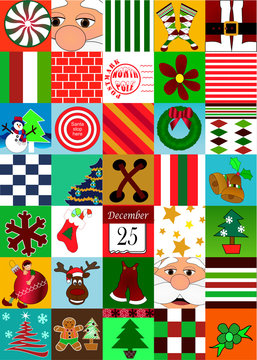 christmas stickers set