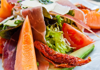 Fresh fruits salad - Delicious fresh salad with tomatoes