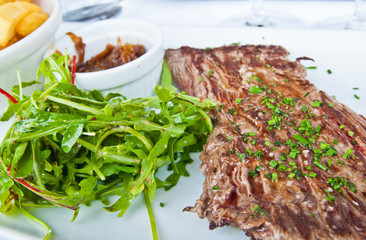 Delicious juicy steak beef meat