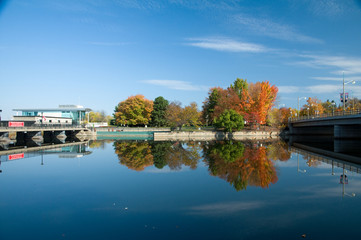 Rideau canal in Ottawa in the fall