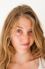 expression-Young woman making a funny grimace