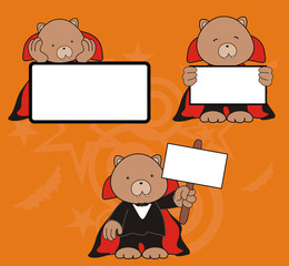 teddy bear dracula cartoon set1