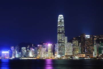 Naklejka na ściany i meble Hong Kong skyline at night