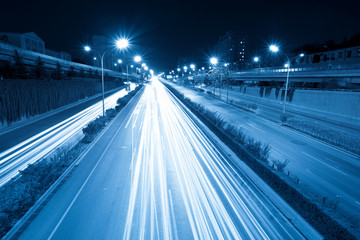 rush hour traffic at night