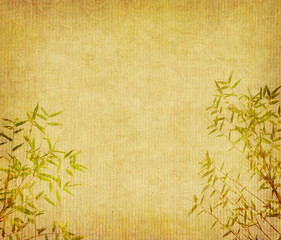 Naklejka premium design of chinese bamboo trees with texture of handmade paper