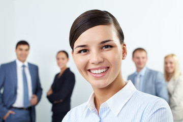 Brunette businesswoman