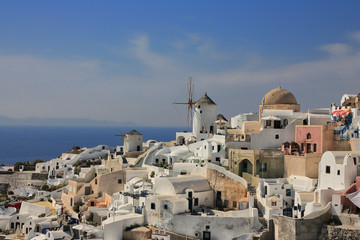 Fototapeta na wymiar view of Fira town - Santorini