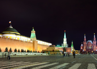Red Square in night. Moscow, Russia