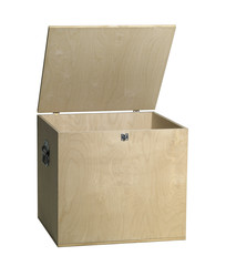 open wooden box